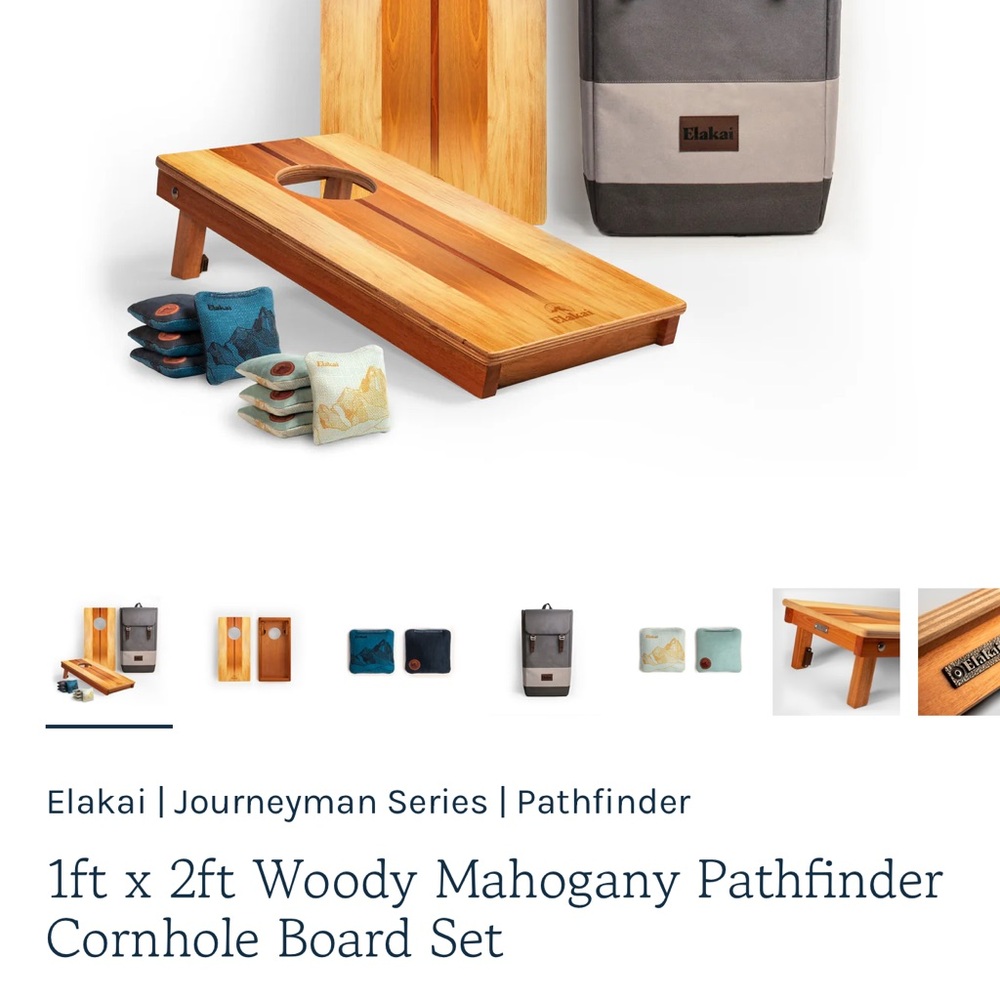 Woody Mahogany Cornhole Board Set